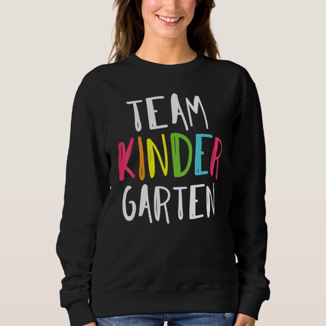 Sweatshirt Hello Kindergarten Team Kinder Back To School Teac (Devant)