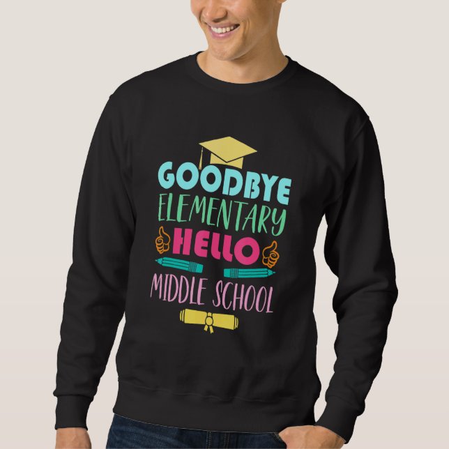 Sweatshirt Hello Middle School Graduation école élémentaire (Devant)