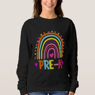 Sweatshirt Hello Pre K Rainbow Teachers Kids Back To School