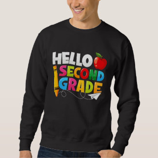 Sweatshirt Hello Second Grade 2nd Grade Back To School Kids