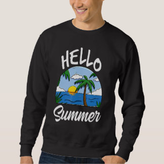 Sweatshirt Hello Summer  Women Beach Adventures Love Sunrise 
