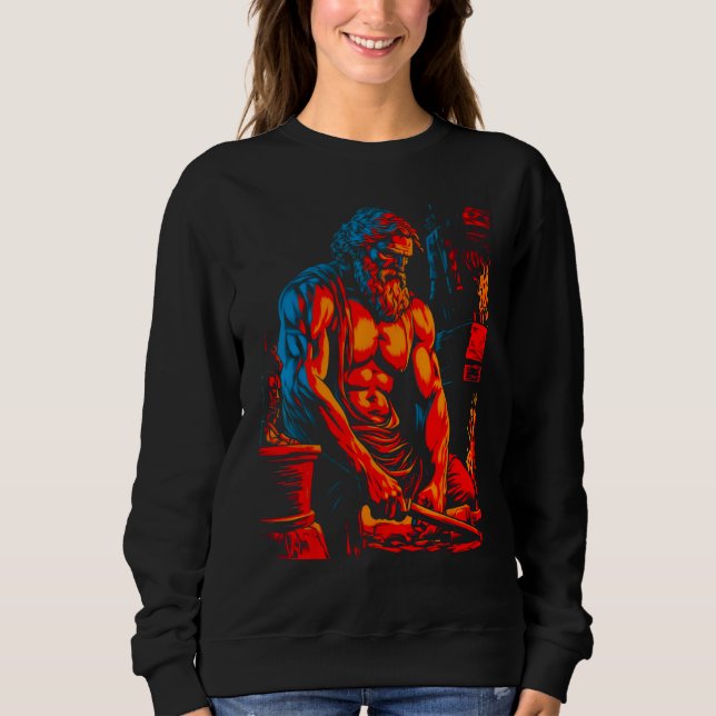 Sweatshirt Hephaestus Greek Mythology God of Fire 1 (Devant)