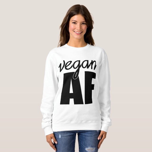 Sweatshirt Herbivore | Vegan AF (Devant entier)