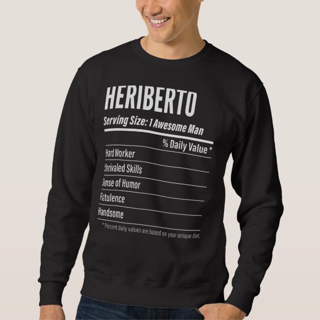Sweatshirt Heriberto Taille du service Nutrition Étiquette Ca (Devant)