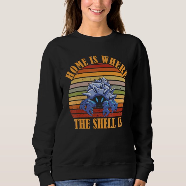 Sweatshirt Hermit Crab  Retro Hermit Crab Home Shell Sea Anim (Devant)