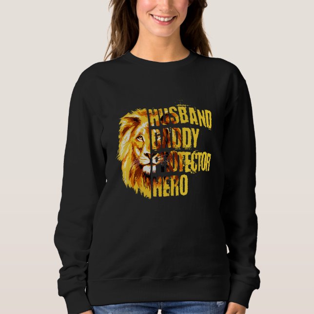 Sweatshirt Héros de protecteur papa mari Lion (Devant)