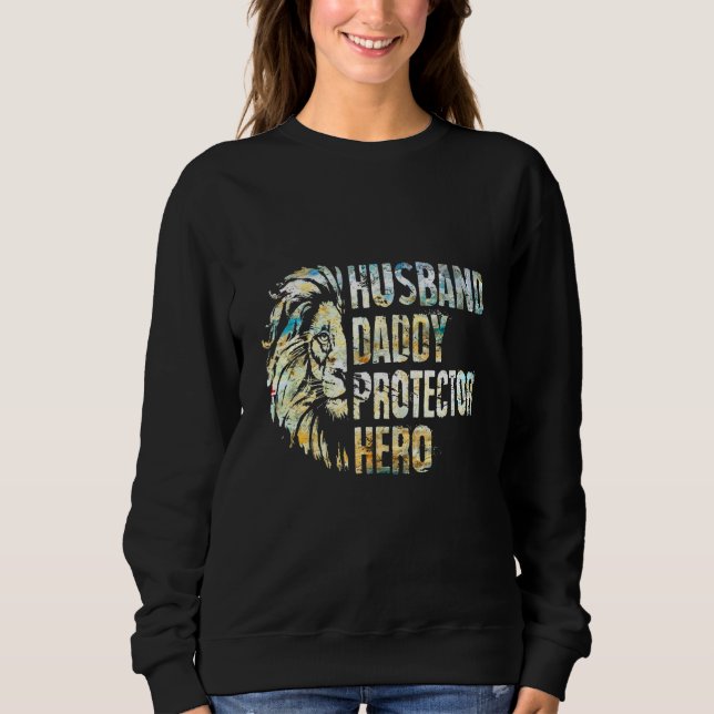 Sweatshirt Héros de protecteur papa mari Lion (Devant)