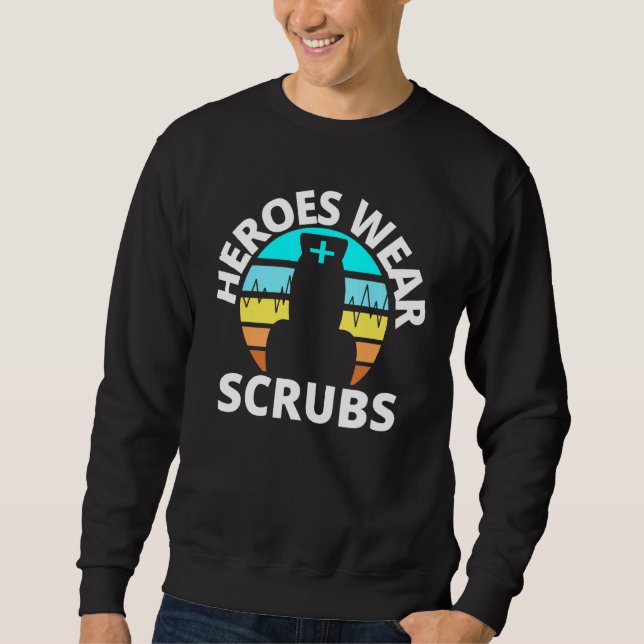 Sweatshirt Héros Portent Scrubs Infirmière Aide Sunset Frontl (Devant)