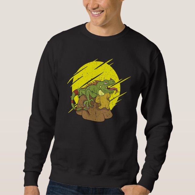 Sweatshirt Herpétologie du lézard tropical Iguana animal rept (Devant)