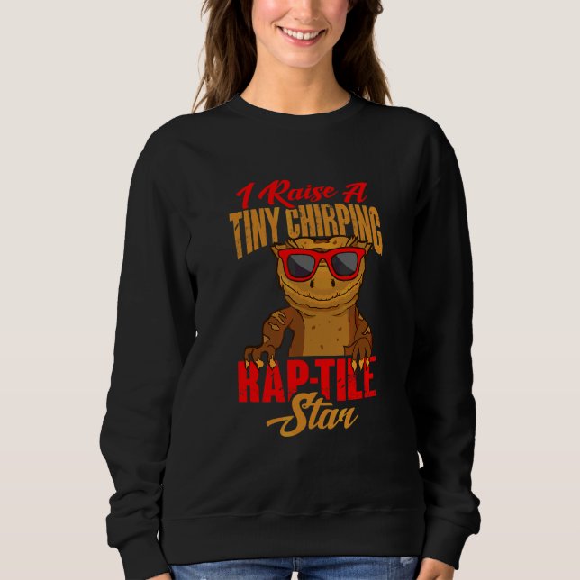 Sweatshirt Herpétologue Gecko à crête Lézard à cils (Devant)