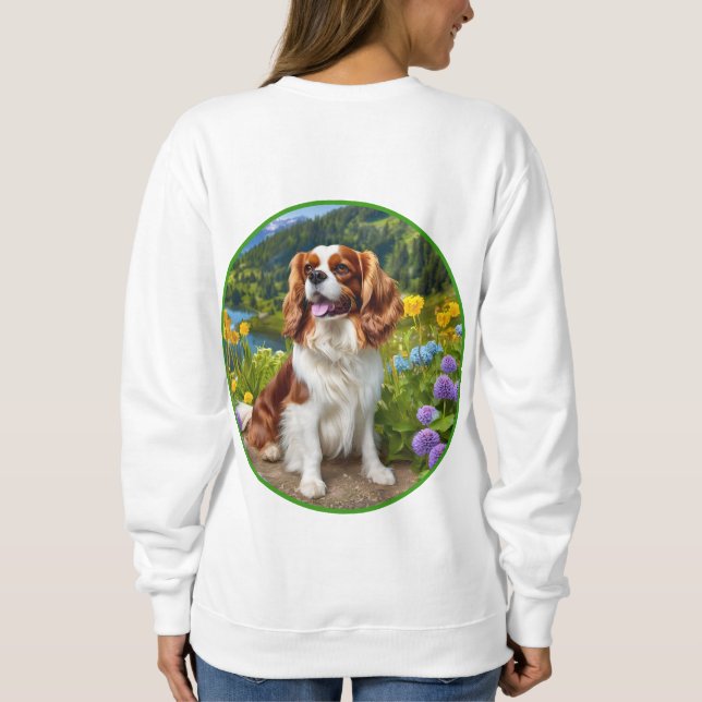 Sweatshirt Hershey Pup, chien mignon et cavalier f (Dos)