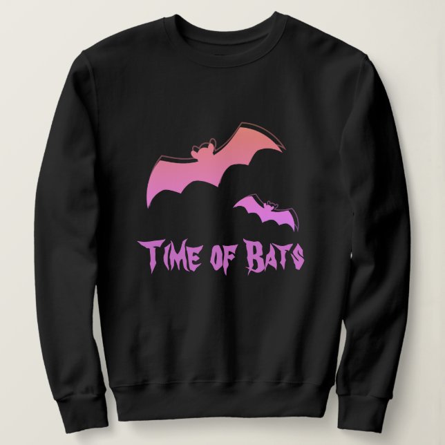 Sweatshirt Heure des chauves-souris - Pink & Purple Abstrait  (Design devant)