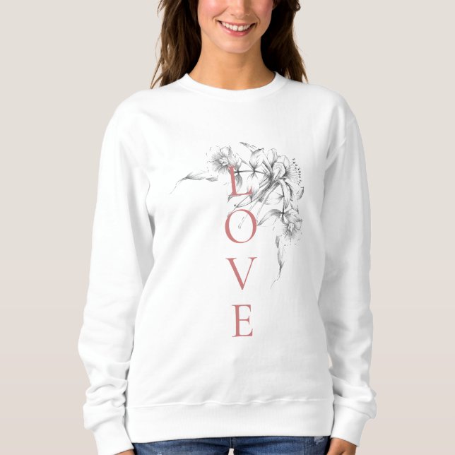 Sweatshirt Heureuse Sainte-Valentin 2023 - L'amour est l'amou (Devant)