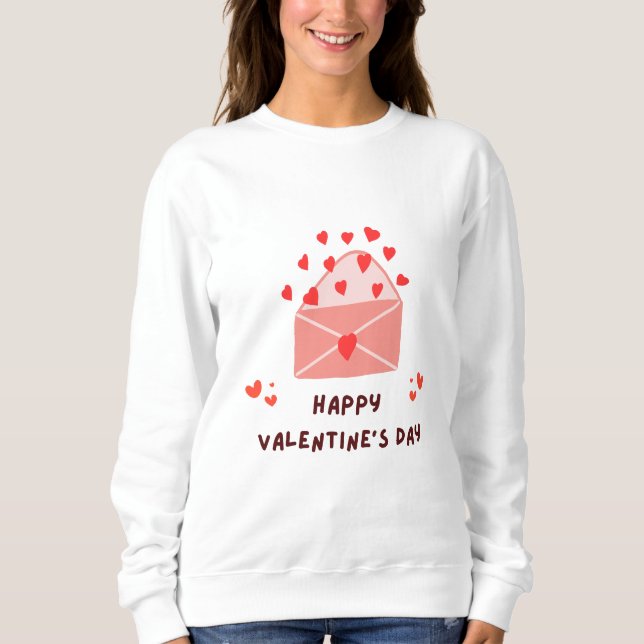 Sweatshirt Heureuse Sainte-Valentin - Coeurs rouges - Images  (Devant)