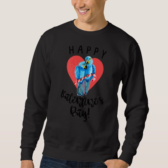 Sweatshirt Heureuse Sainte-Valentin Hyacinth Macaws (Devant)