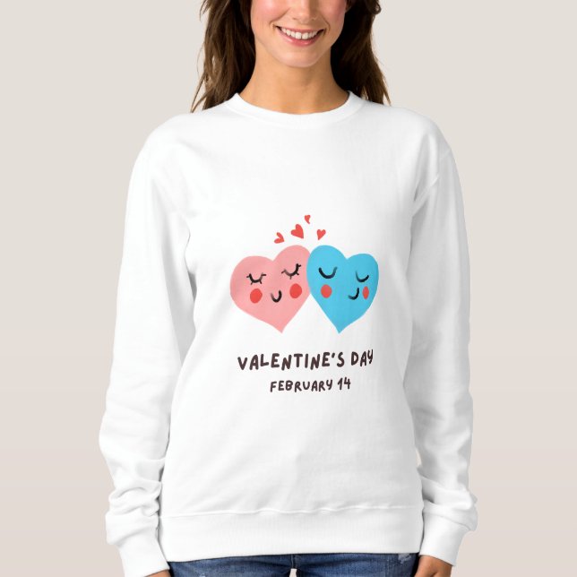 Sweatshirt Heureuse Sainte-Valentin -Love Images Drôle (Devant)
