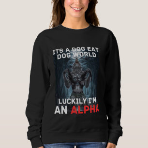 Sweatshirt Heureusement, je suis un Alpha drôle Cringe Werewo