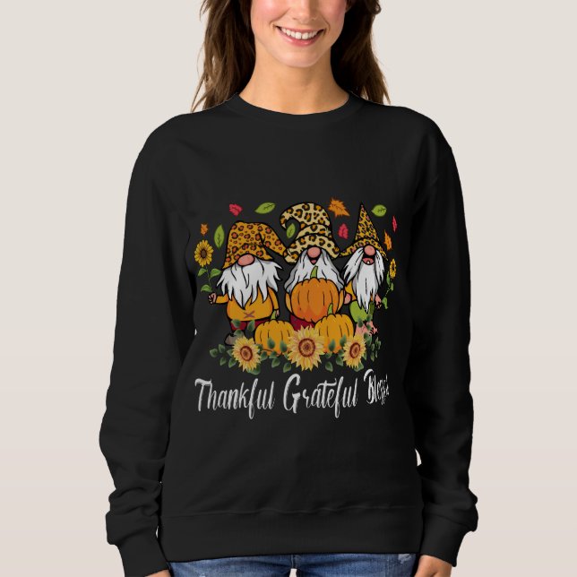 Sweatshirt Heureux Blessés Gnomes Fleurs de soleil Gnome Chut (Devant)