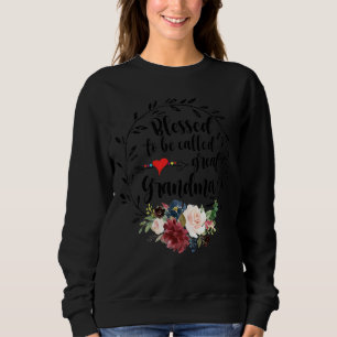 Sweatshirt Heureux D'Être Appelé Grand Grand Coeur Grand-Mère