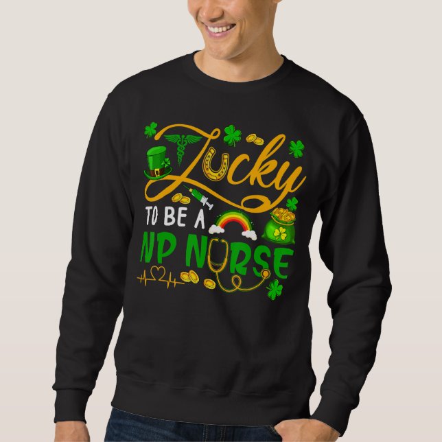 Sweatshirt Heureux D'Être Une Infirmière Np Cool Joyeux Saint (Devant)