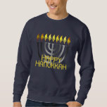 Sweatshirt Heureux Hanoukka Menorah Grey<br><div class="desc">Heureux Hanoukka Menorah Grey</div>
