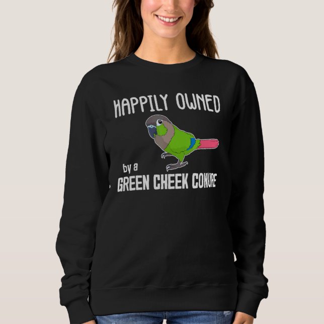 Sweatshirt Heureux propriétaire de perroquets Green Cheek Con (Devant)