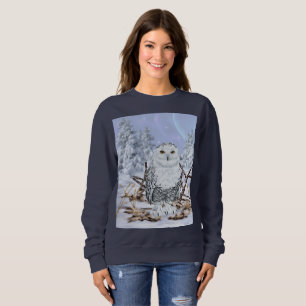 Sweatshirt Hibou des neiges dans la neige