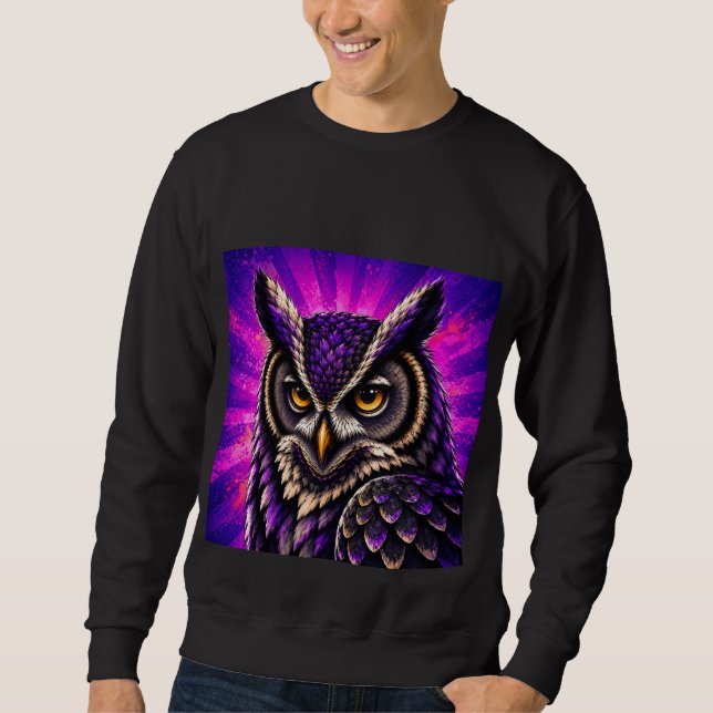 Sweatshirt Hibou Féroce Faune Vintage (Devant)