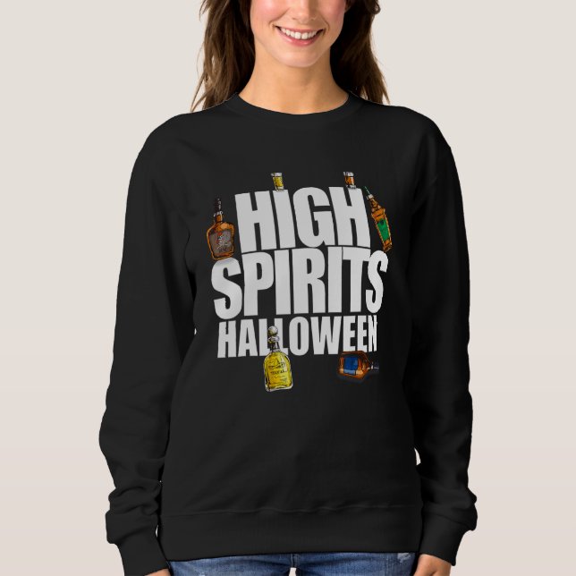 Sweatshirt High Spirits Halloween Amusement Bouteille de bois (Devant)