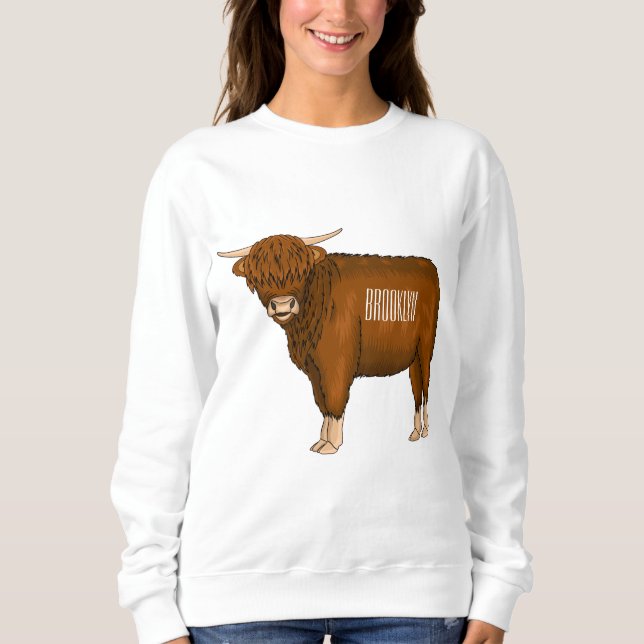 Sweatshirt Highland cow (Devant)