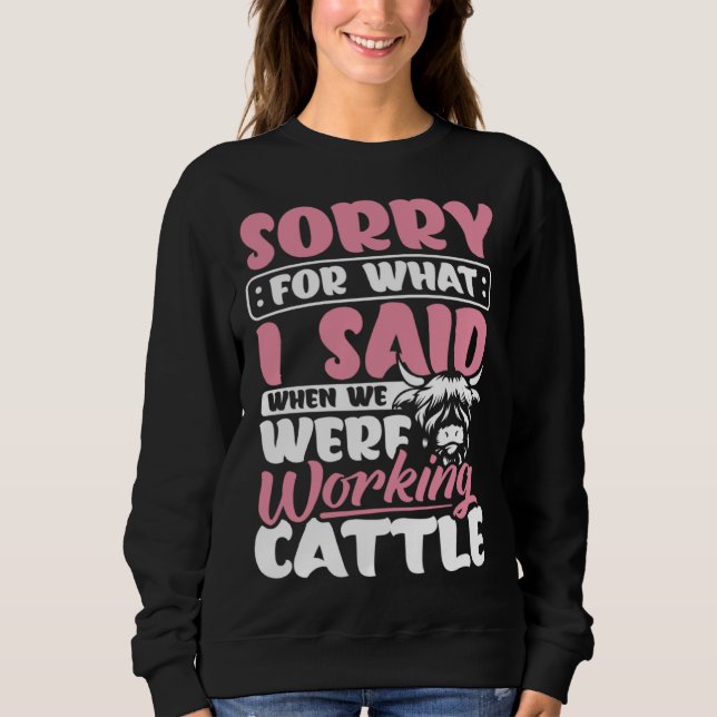 Sweatshirt Highland Cow Apparel Highland Cattle Farmer for Wo (Devant)