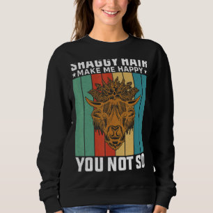 Sweatshirt Highland Cow Me Rendre Joyeux éleveur de vaches de
