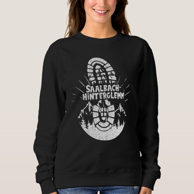 Sweatshirt Hiker Saalbach Hinterglemm Randonnée Vacances (Devant)