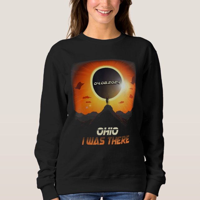 Sweatshirt Hiking Outdoors Total Solar Eclipse 2024 Ohio (Devant)