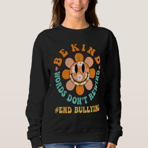 Sweatshirt Hippie Floral Soyez gentils Paroles Ne rembobinez 