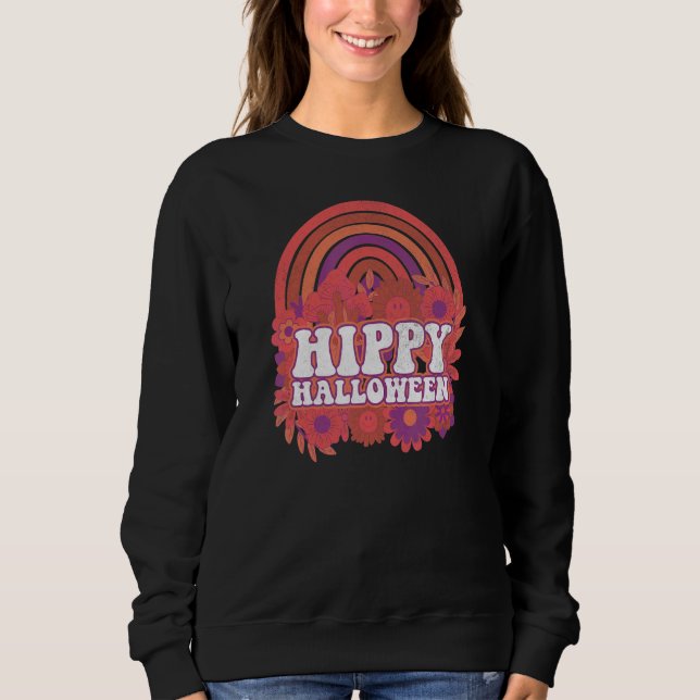 Sweatshirt Hippie Halloween Arc-en-ciel (Devant)