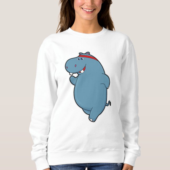 Sweatshirt Hippo à la course avec bandeau (Devant)