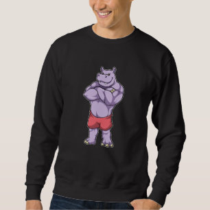 Sweatshirt Hippo comme Bodybuilder extrême