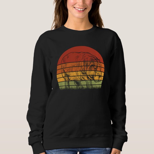 Sweatshirt Hippo rétro (Devant)