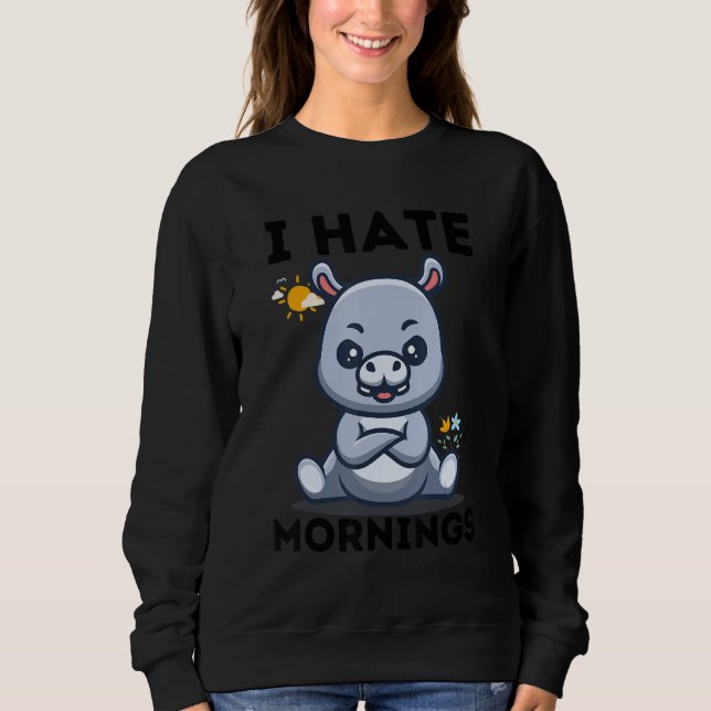 Sweatshirt Hippo  Retro Style (Devant)