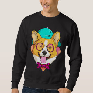 Sweatshirt Hipster Corgi Chien Cute Corgi Idées Hommes Femmes