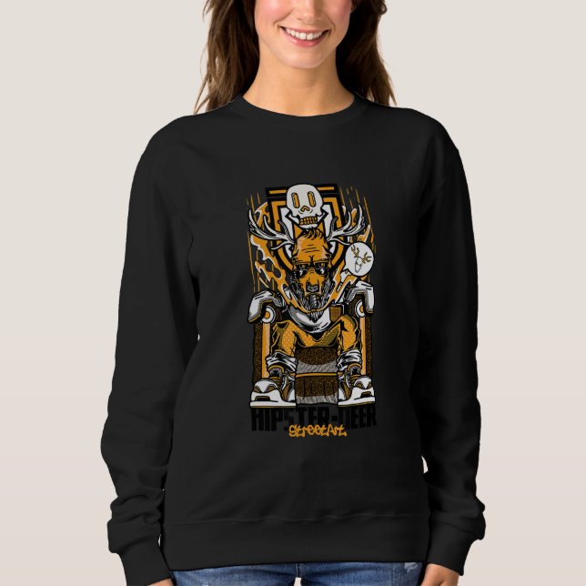 Sweatshirt Hipster Deer (Devant)