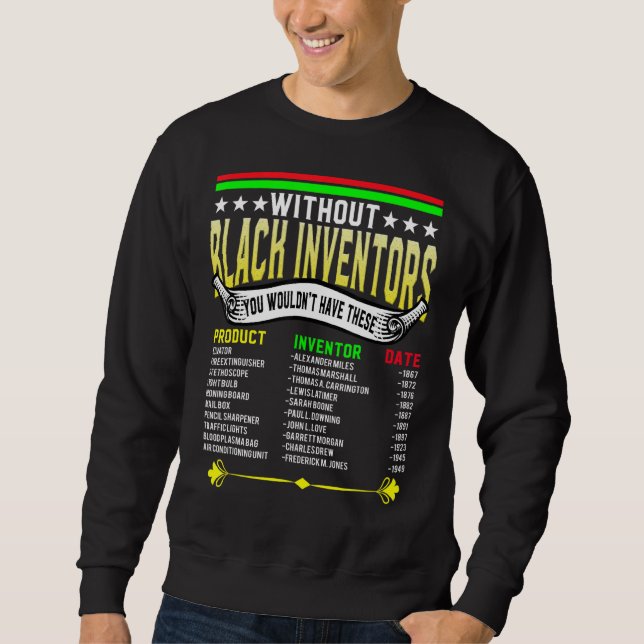 Sweatshirt Histoire Des Inventeurs Africains Noirs Histoire N (Devant)