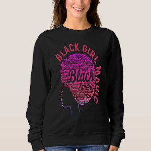 Sweatshirt Histoire noire Fille Mois magique Amour fort Afro