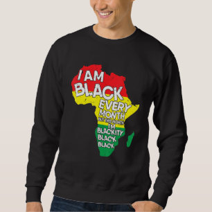 Sweatshirt Histoire noire Je suis noir chaque mois Histo afri