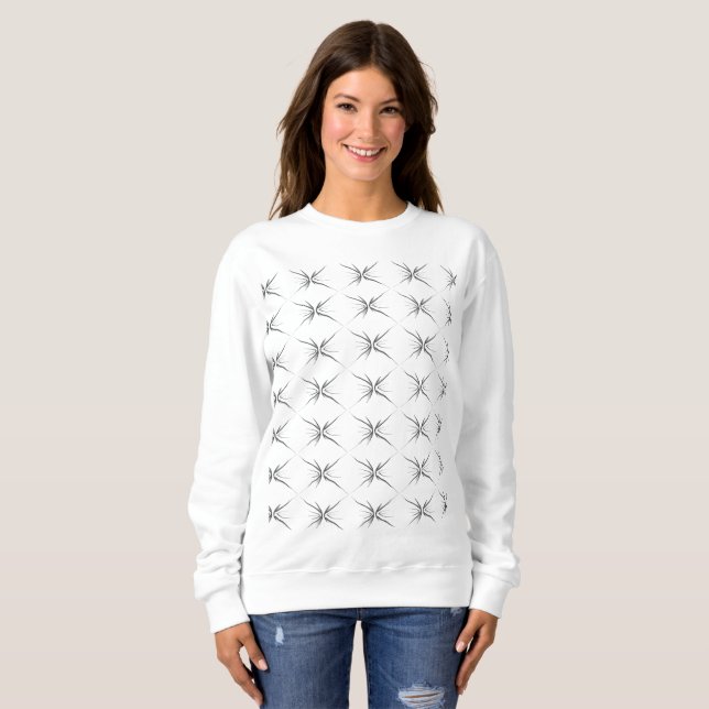 Sweatshirt hiver motif courbé (Devant entier)