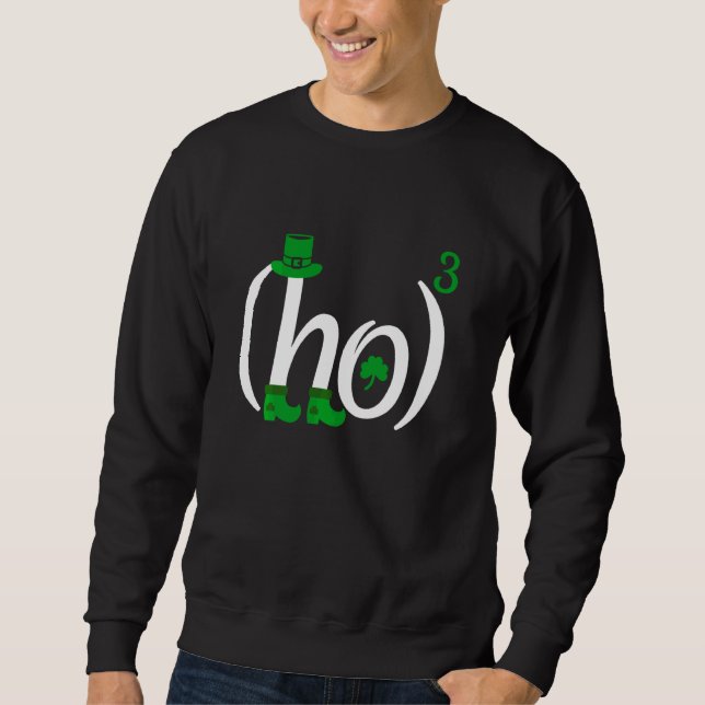 Sweatshirt Ho Cubed Irlandais Funky Shamrock Math Enseignant  (Devant)