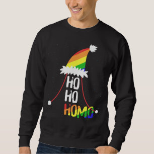 Sweatshirt Ho Ho Filles Homos Santa Hat Christmas LGBT Pride
