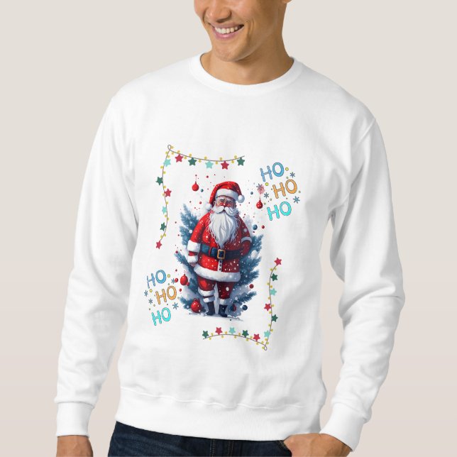 Sweatshirt Ho Ho Ho Santa Claus Classique (Devant)