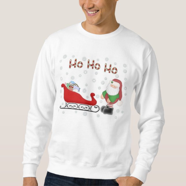 Sweatshirt Ho Ho Ho Santa Sleigh (Devant)